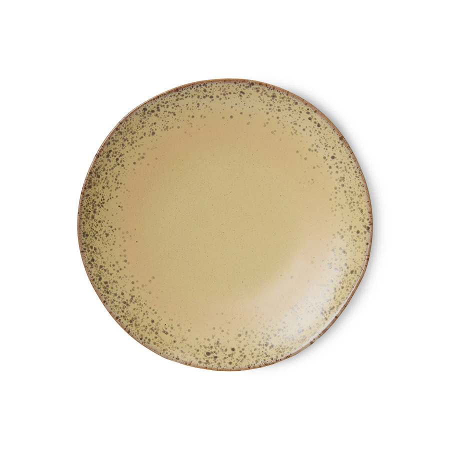 HKliving® 70s Ceramics - Dinner Plate - Grit - Set Of 2 - Image 2