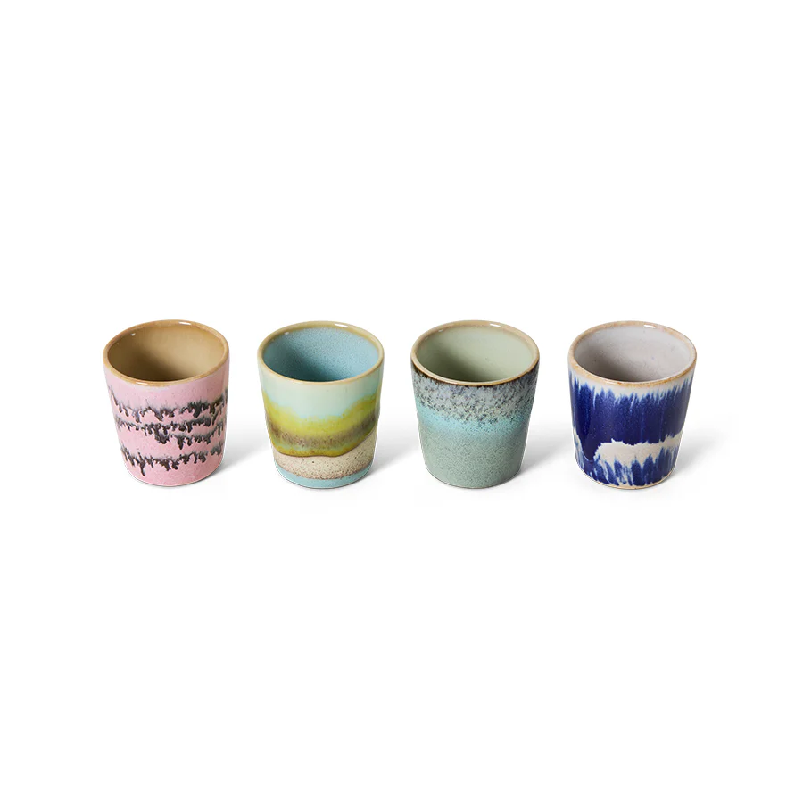 HKliving® 70s Ceramics - Egg Cups - Vibrance - Set Of 4 - Image 2