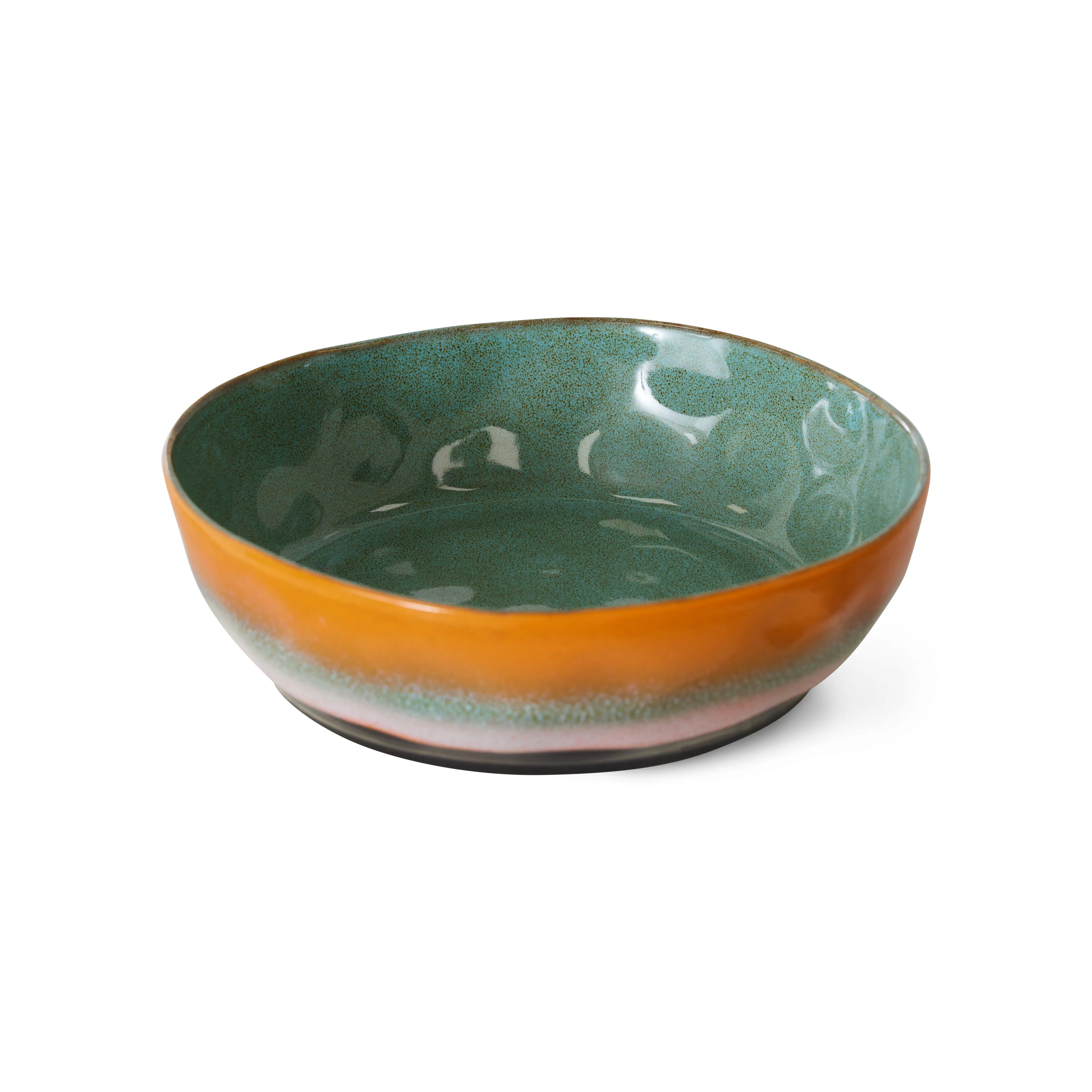 HKliving® 70s Ceramics - Pasta Bowls - Set Of 2 - Golden Hour - Image 2