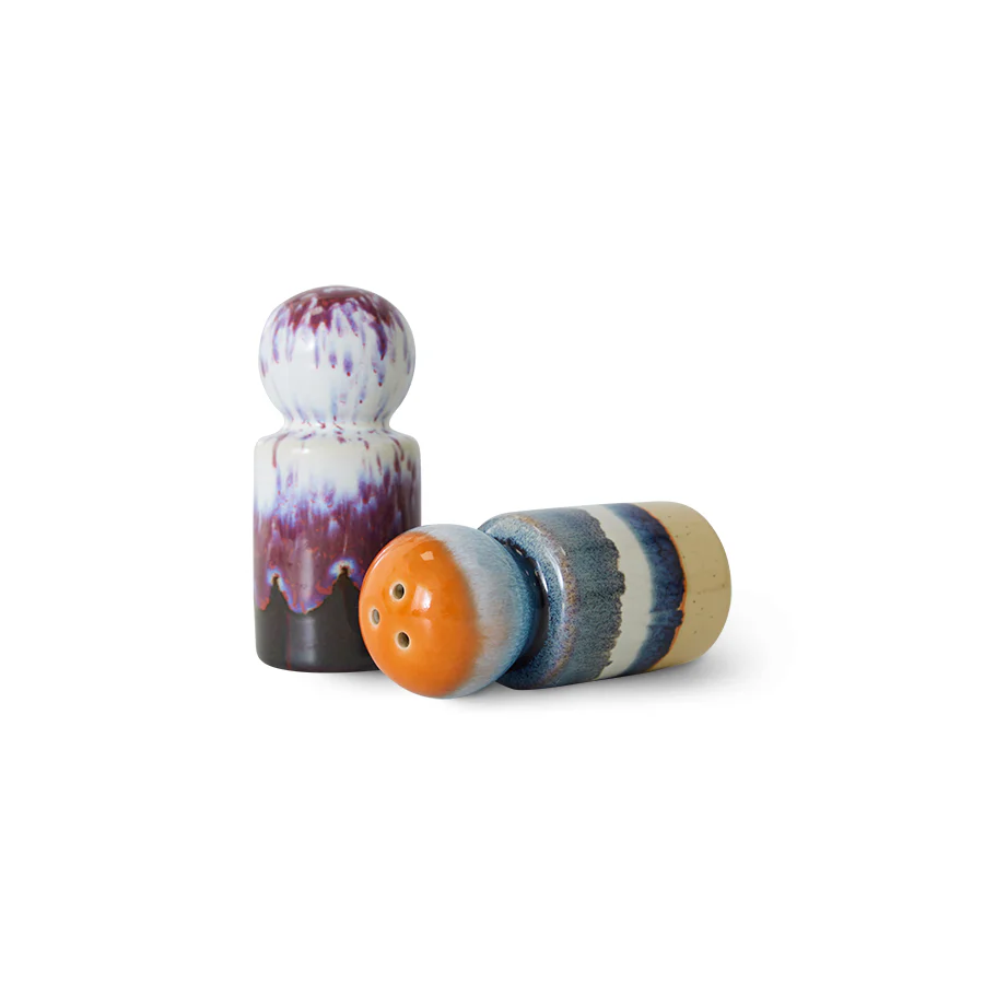 HKliving® 70s Ceramics - Pepper & Salt Jar - Stargaze