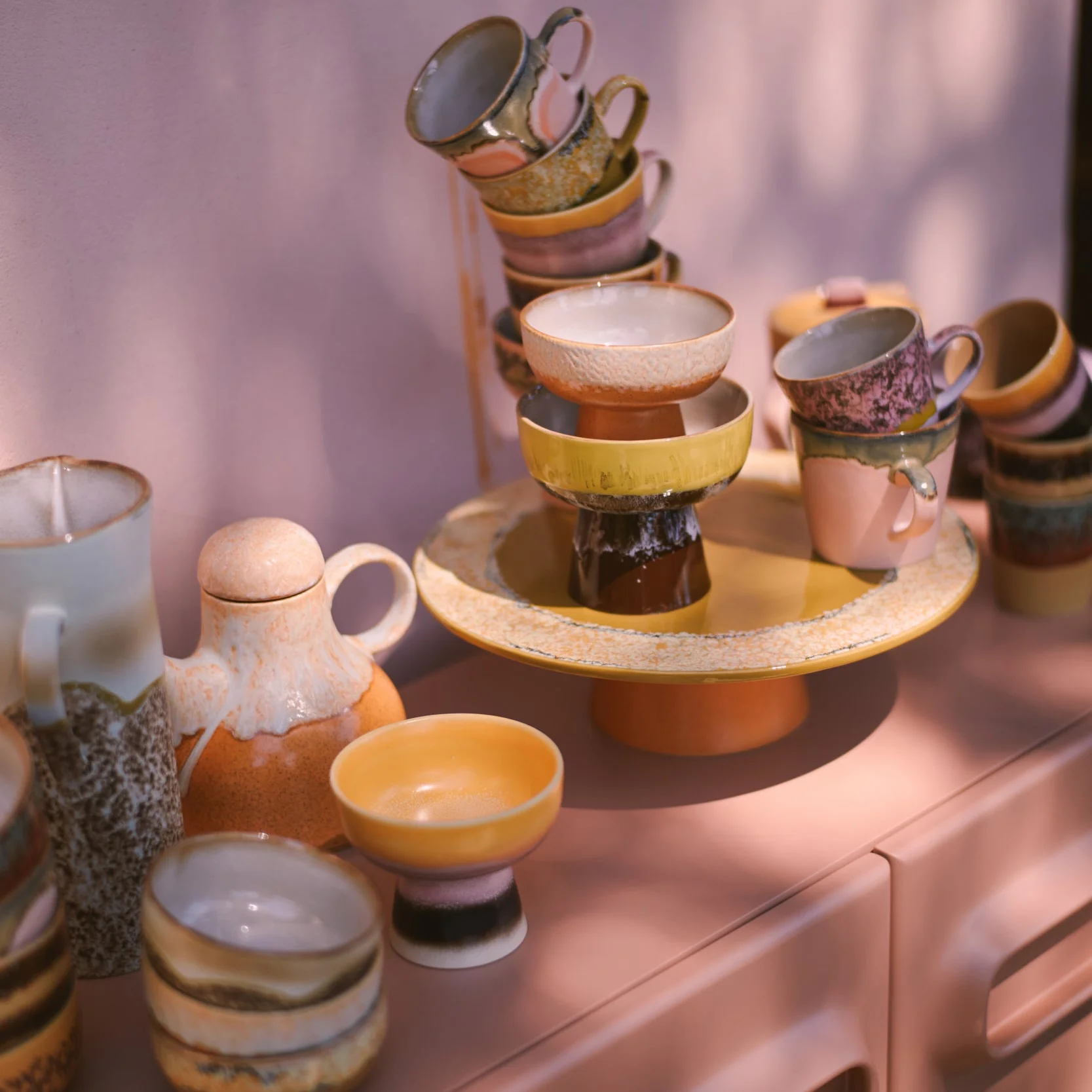 HKliving® 70s Ceramics - Plateau - Papaya - Image 6