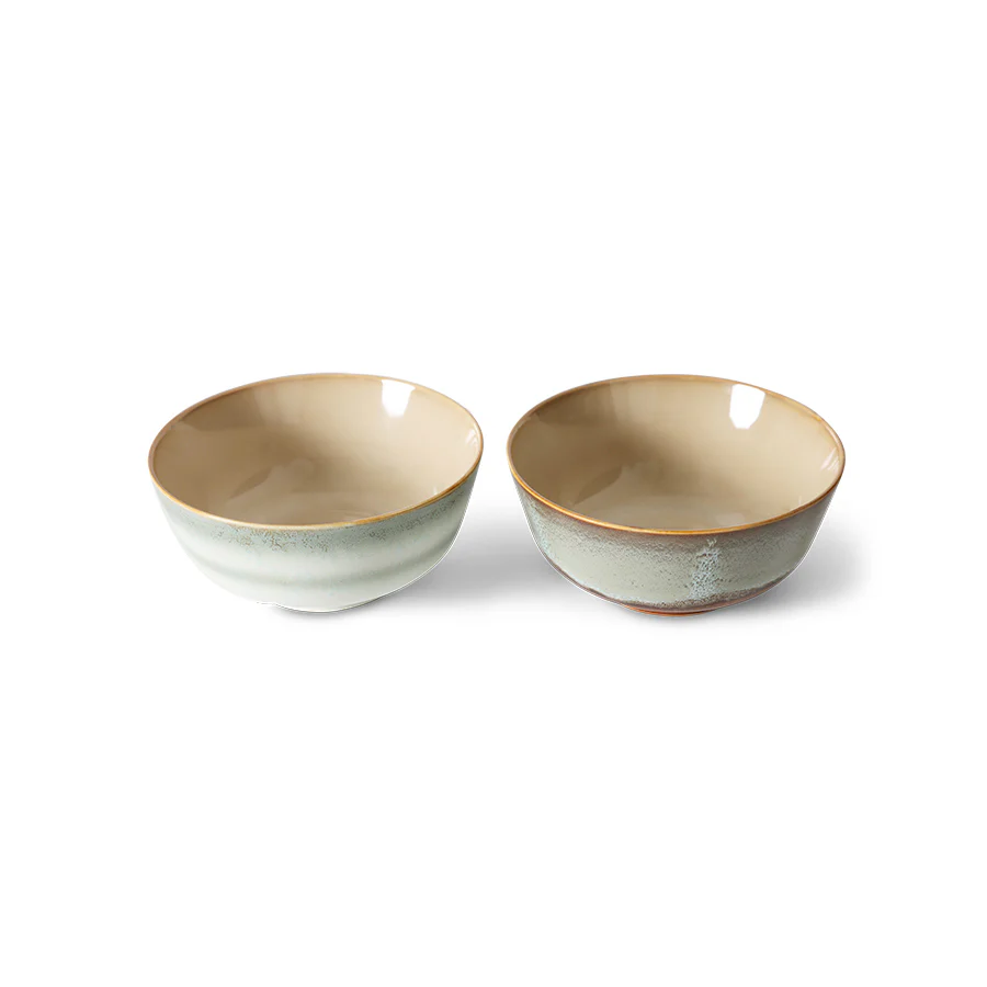 HKliving® 70s Ceramics - Ramen Bowls - Verge - Set Of 2 - Image 3