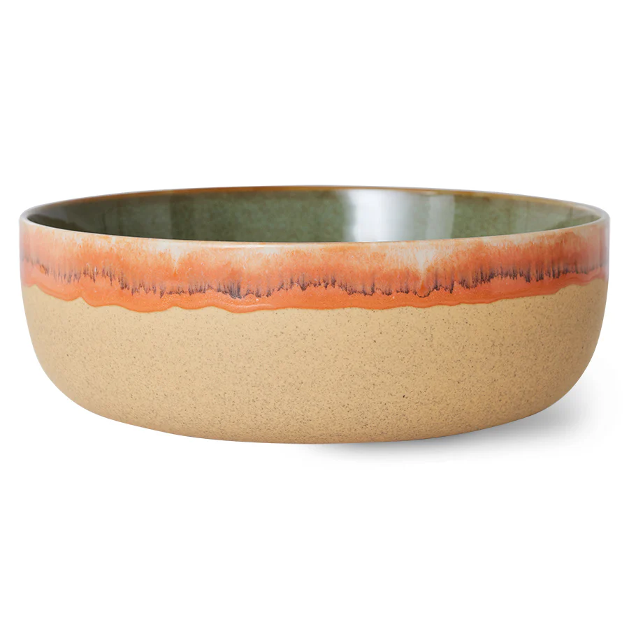 HKliving® 70s Ceramics - Salad Bowl - Shore