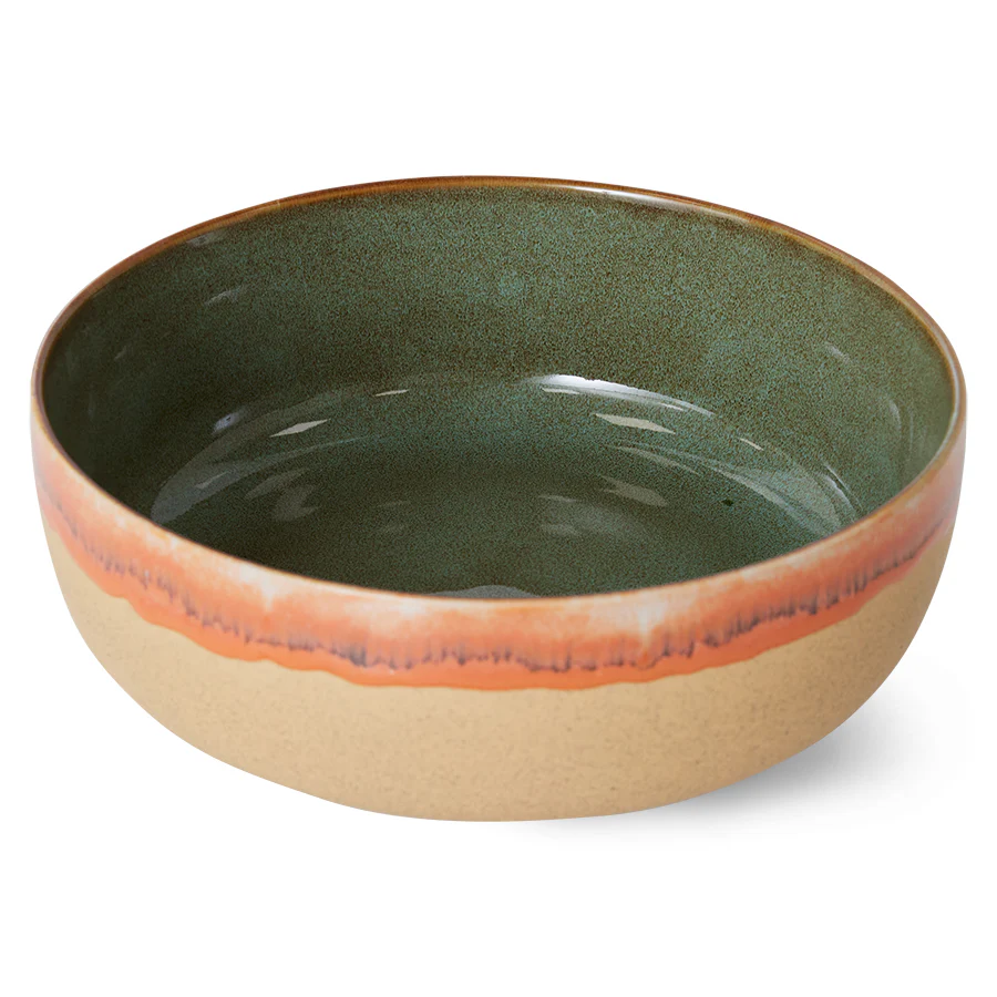 HKliving® 70s Ceramics - Salad Bowl - Shore - Image 2