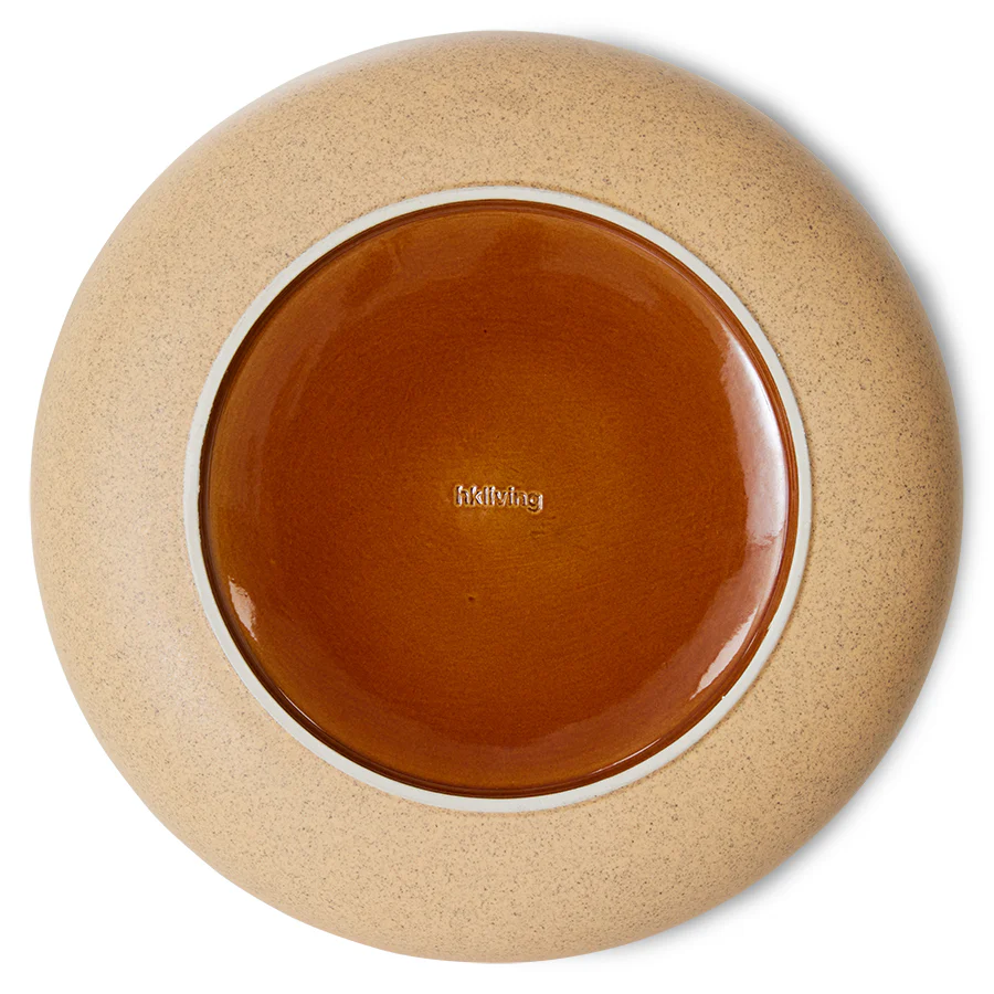 HKliving® 70s Ceramics - Salad Bowl - Shore - Image 4