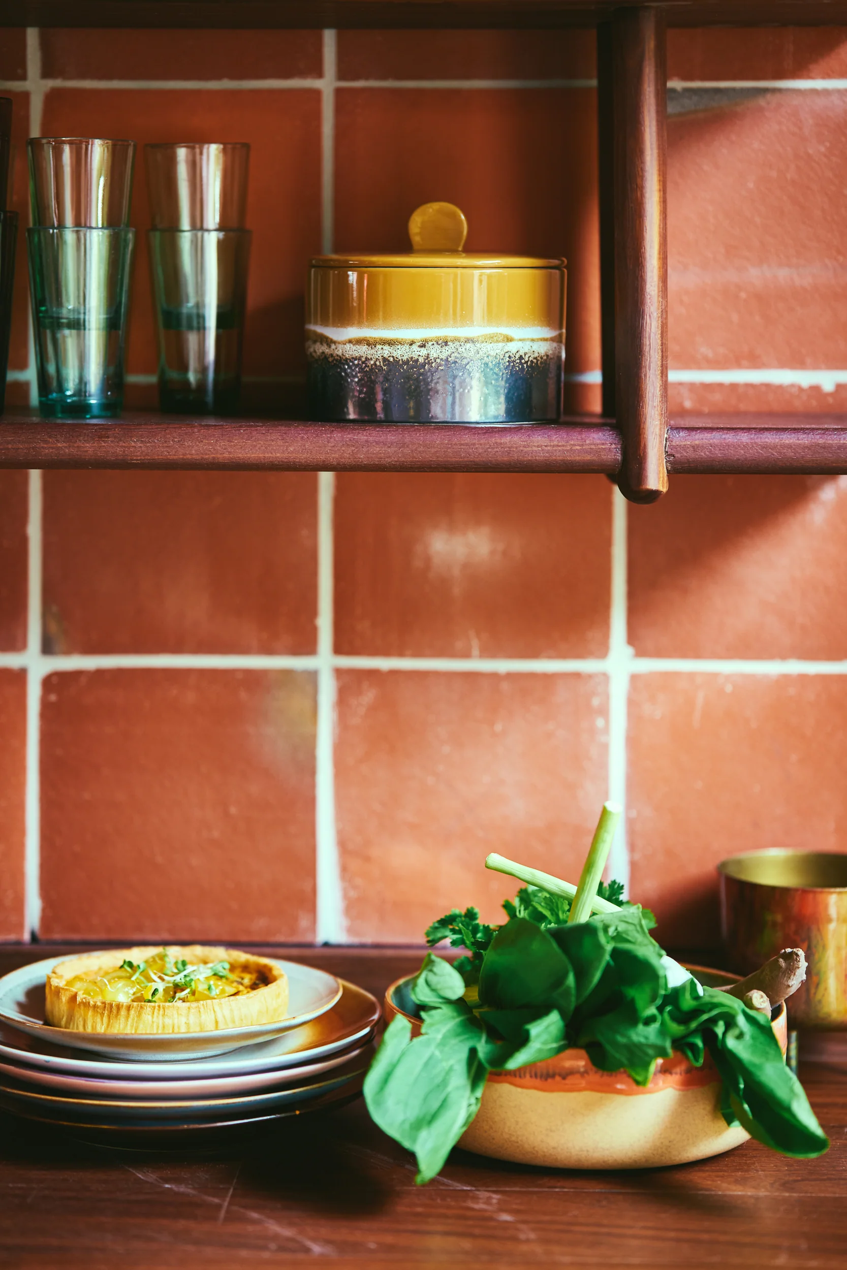 HKliving® 70s Ceramics - Salad Bowl - Shore - Image 5