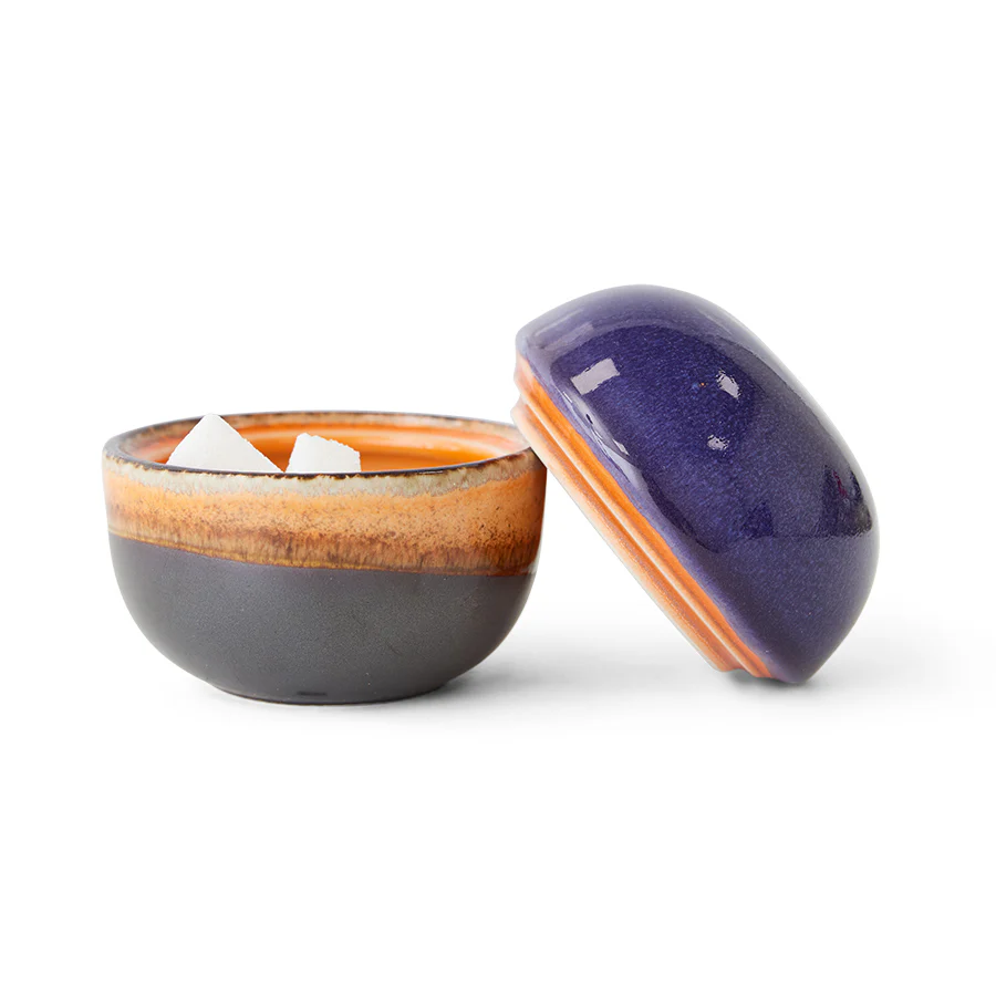 HKliving® 70s Ceramics - Sugar Pot - 4PM - Image 2