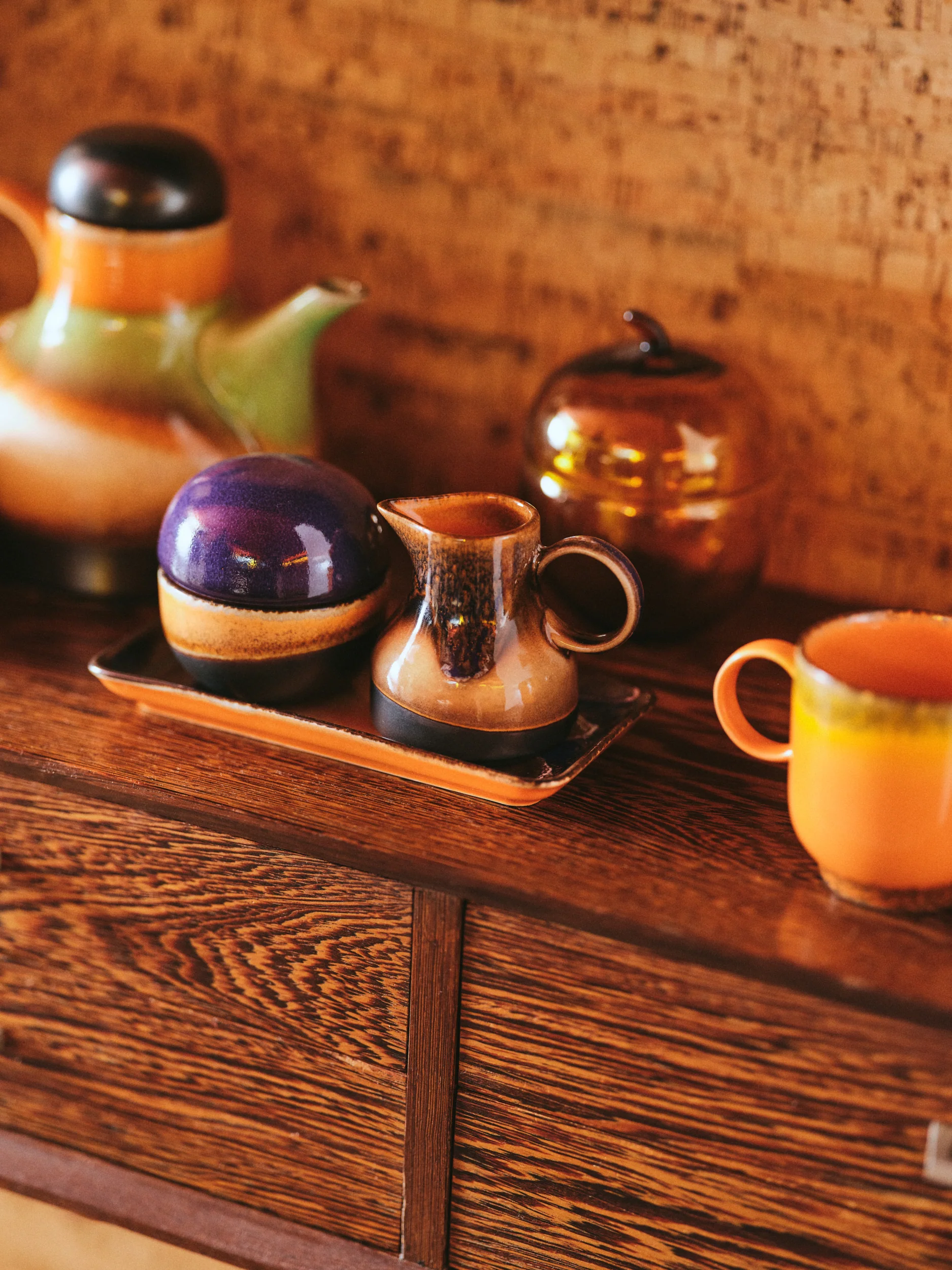 HKliving® 70s Ceramics - Sugar Pot - 4PM - Image 3