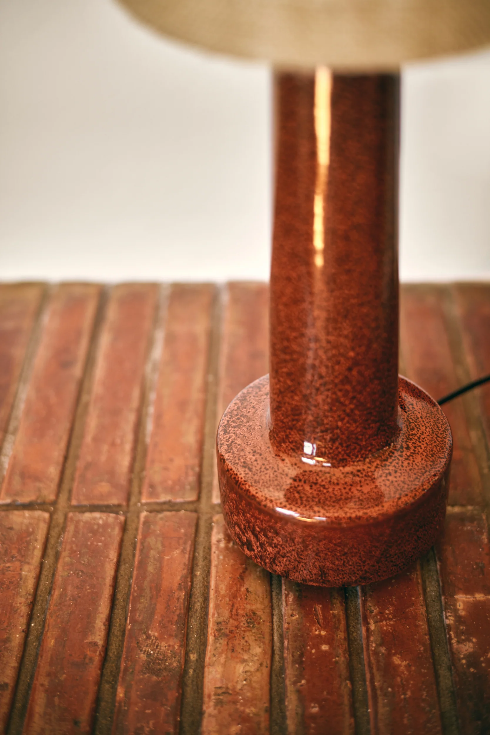 HKliving® - Lamp Base - Retro Stoneware - Red - Image 3