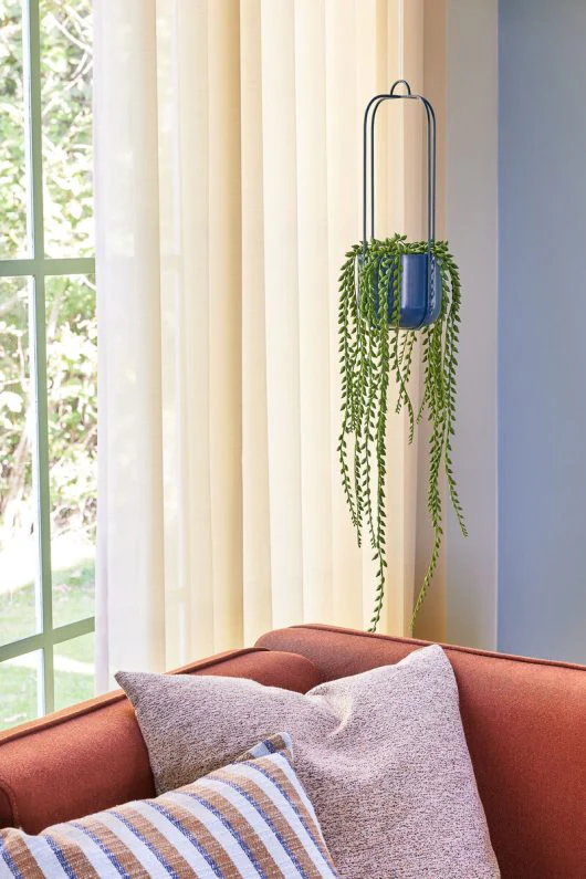 Hanging Plant Pots - Lotus - Set of 2 - Petrol - Image 3