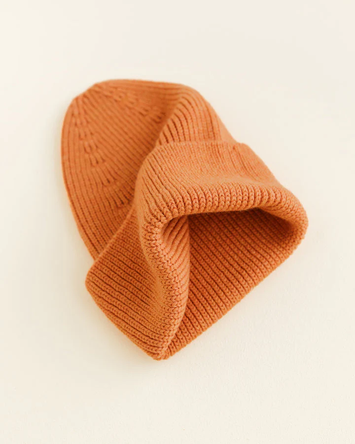 Beanie Hat - Merino Wool - Orange - Image 2