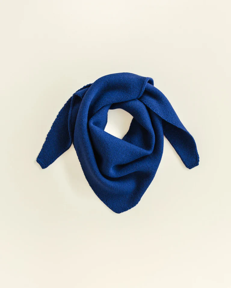 Triangle Scarf - Josephina - Merino Wool - Cobalt Blue