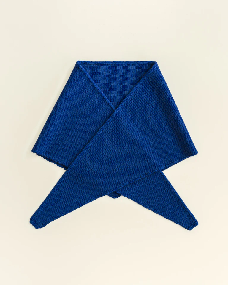Triangle Scarf - Josephina - Merino Wool - Cobalt Blue - Image 2