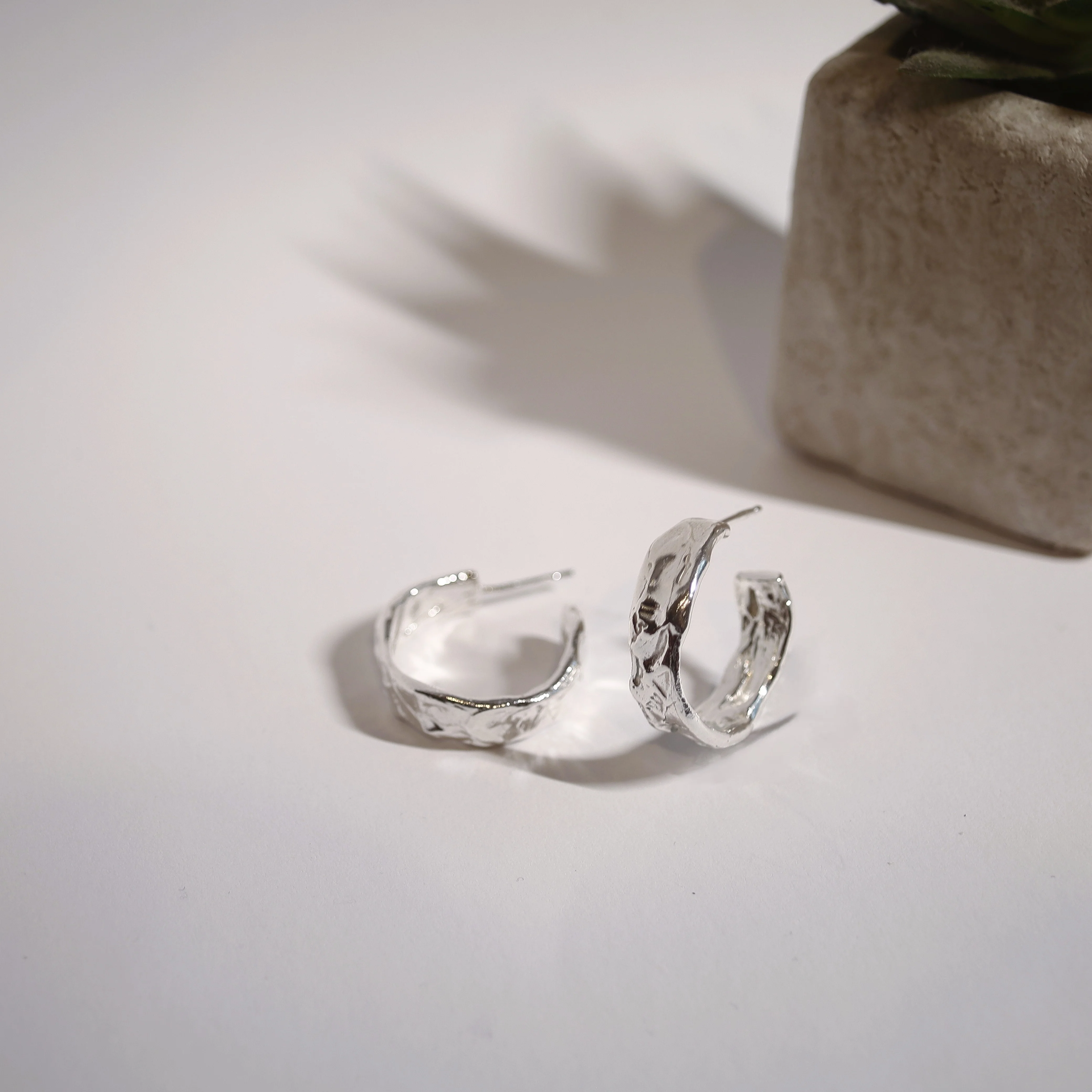 Earrings - Stud - Raw Hoops - Image 2