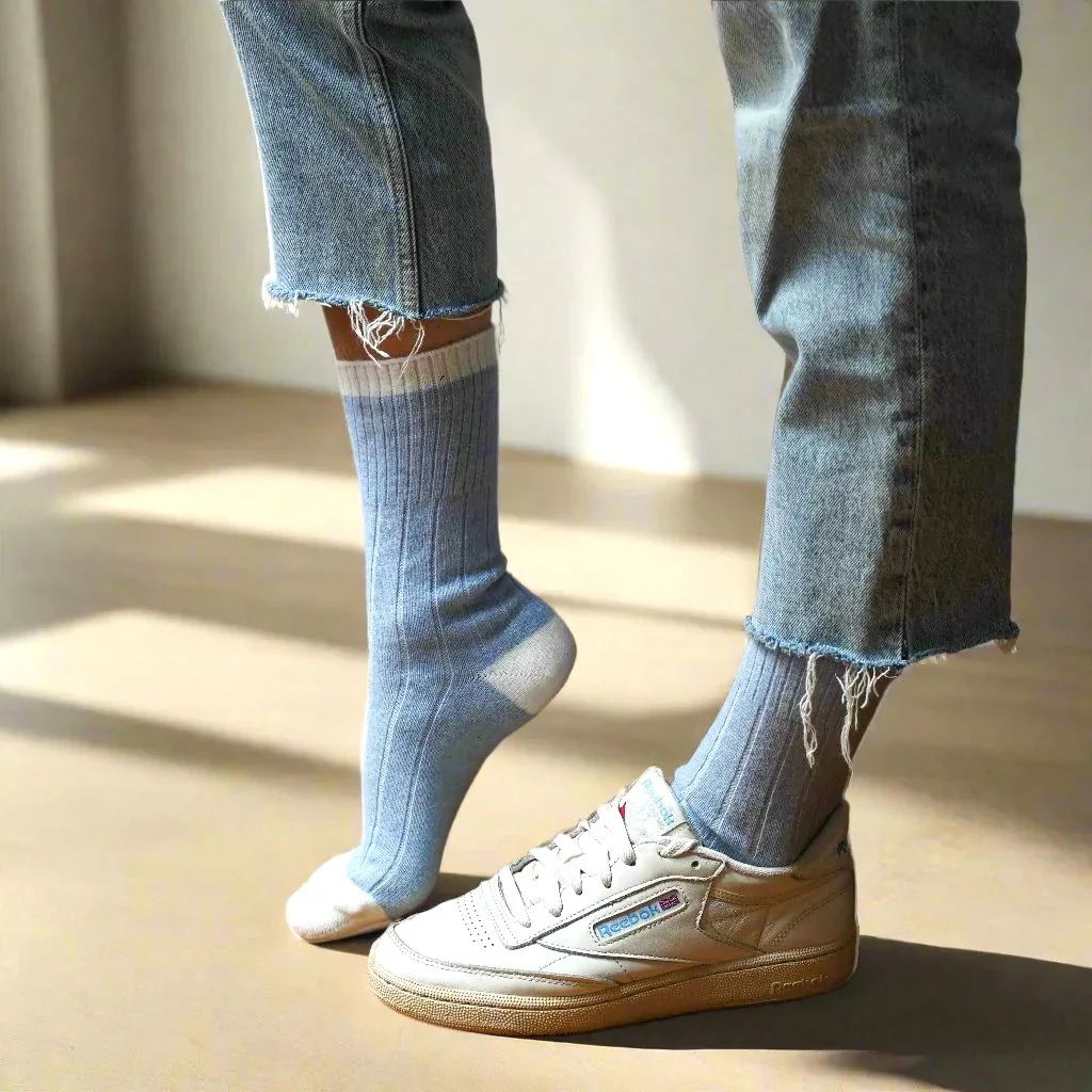 Socks - Merino Wool W/Band - Blue - Image 2