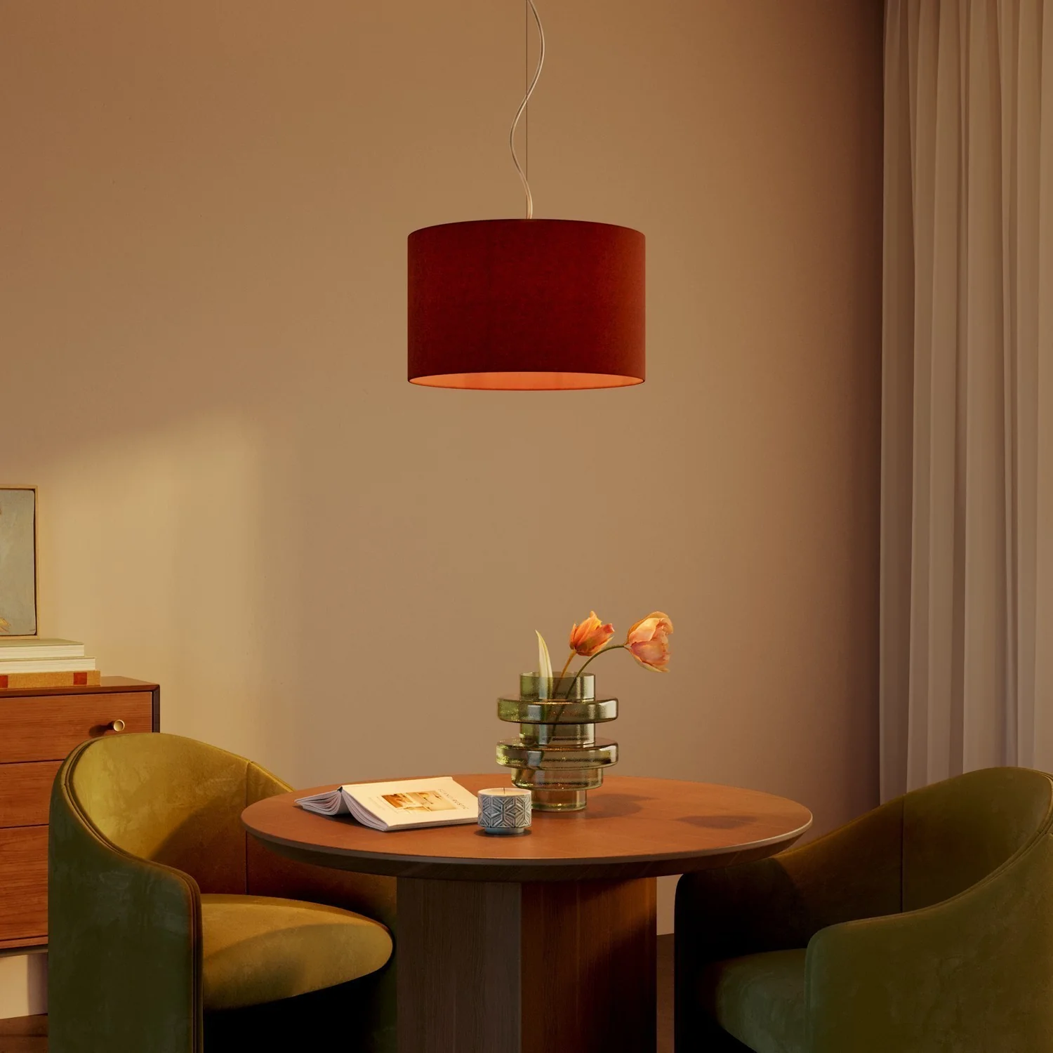 Lampshade - Cilindro - Red Wool - Image 3