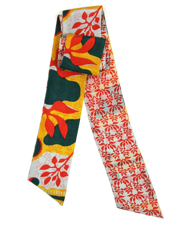 Headband - Silk - Yellow Ivy - Image 2