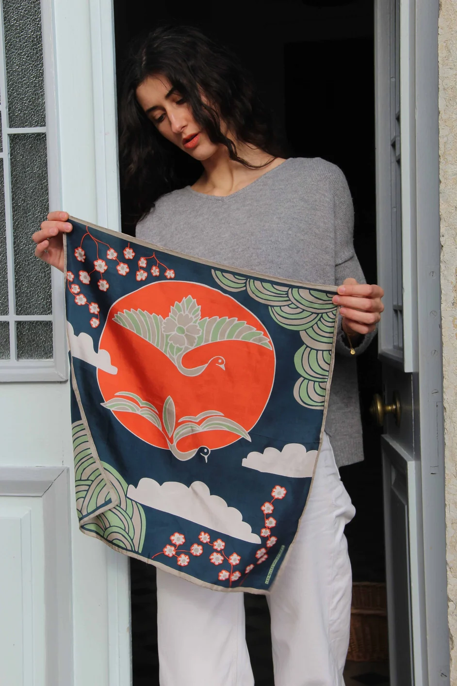 Mini Scarf - Silk - Agami Marine Navy - Image 3
