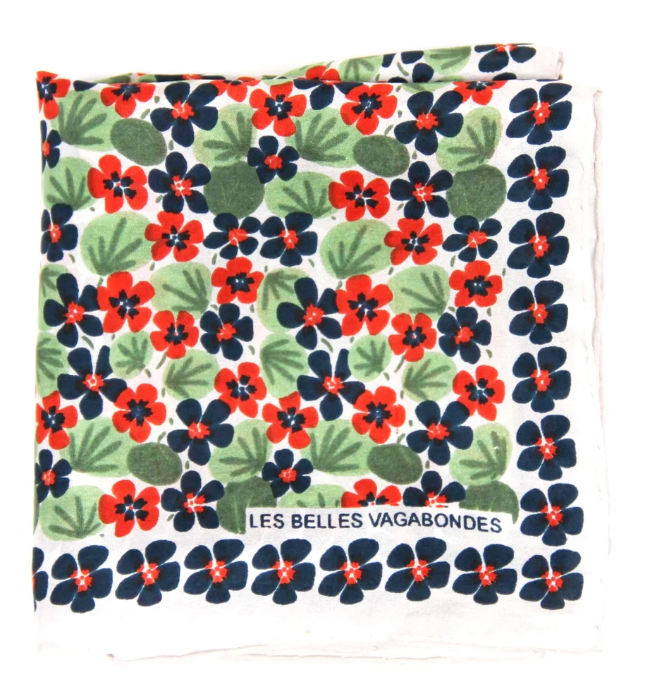 Mini Scarf - Silk - Capucine Marine