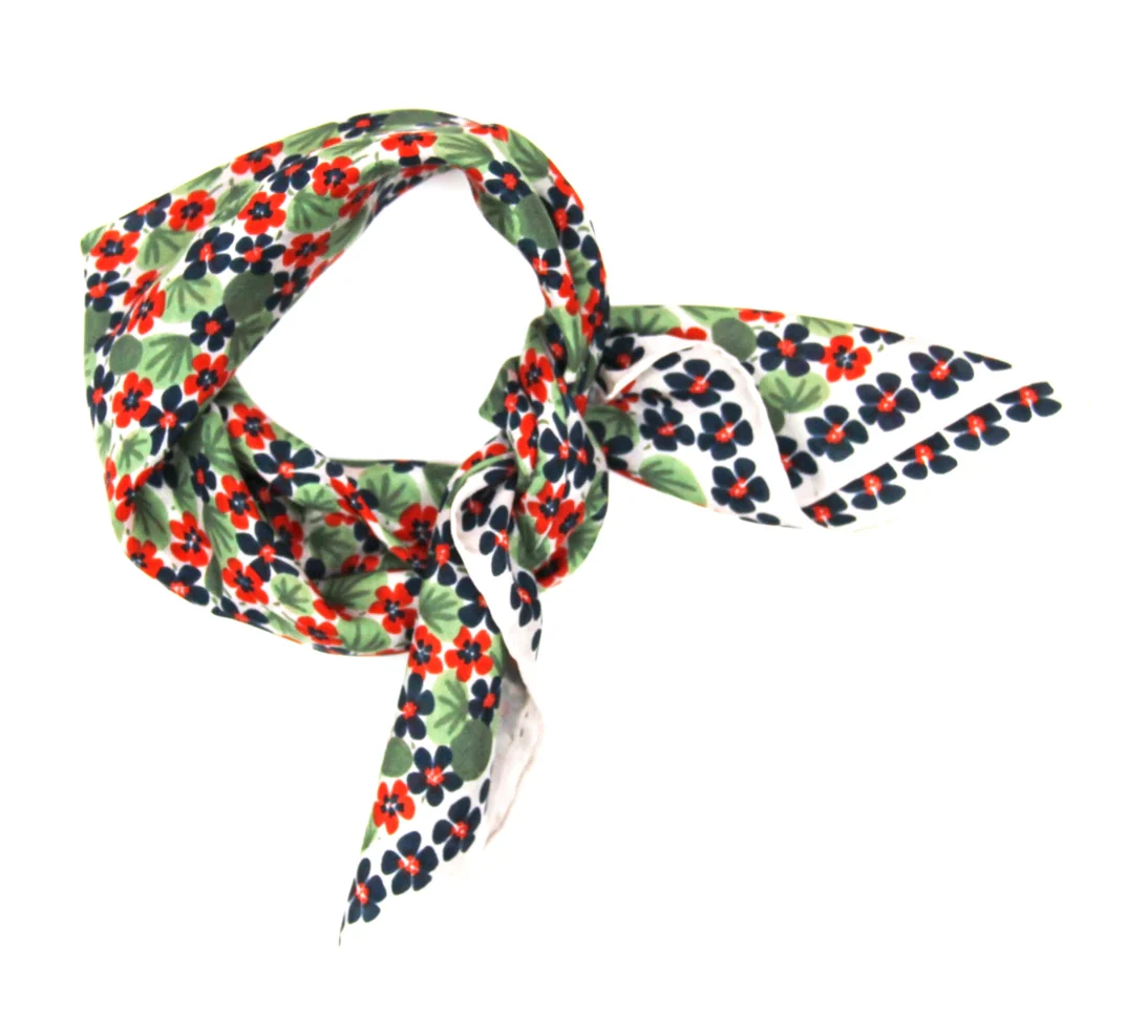 Mini Scarf - Silk - Capucine Marine - Image 2