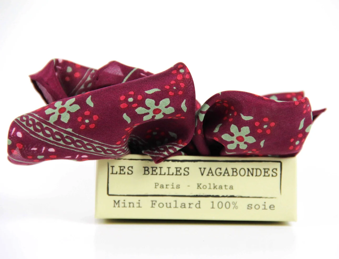 Mini Scarf - Silk - Natasha Bordeaux - Image 3