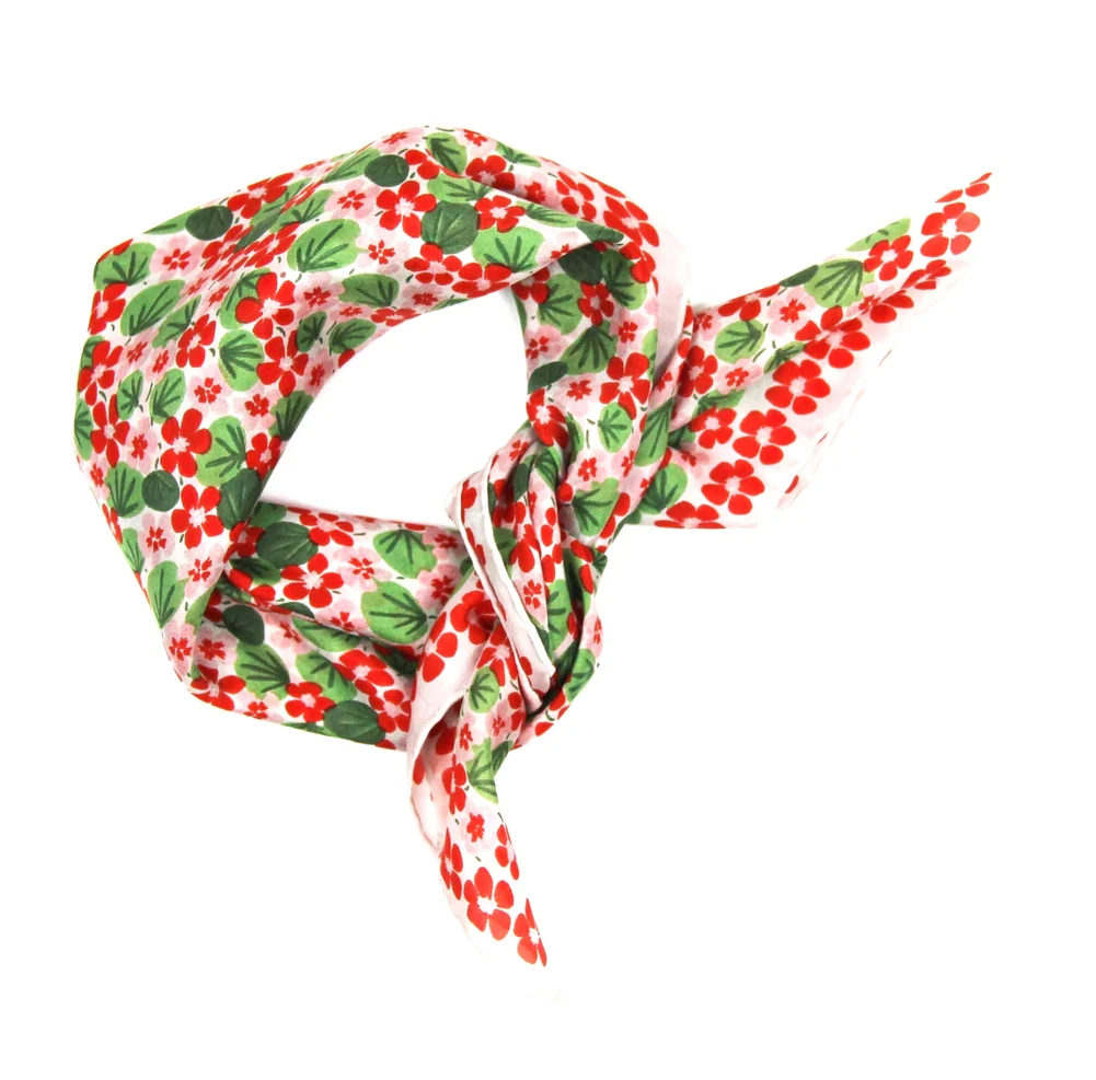 Mini Scarf - Silk - Orange Nasturtium - Image 2