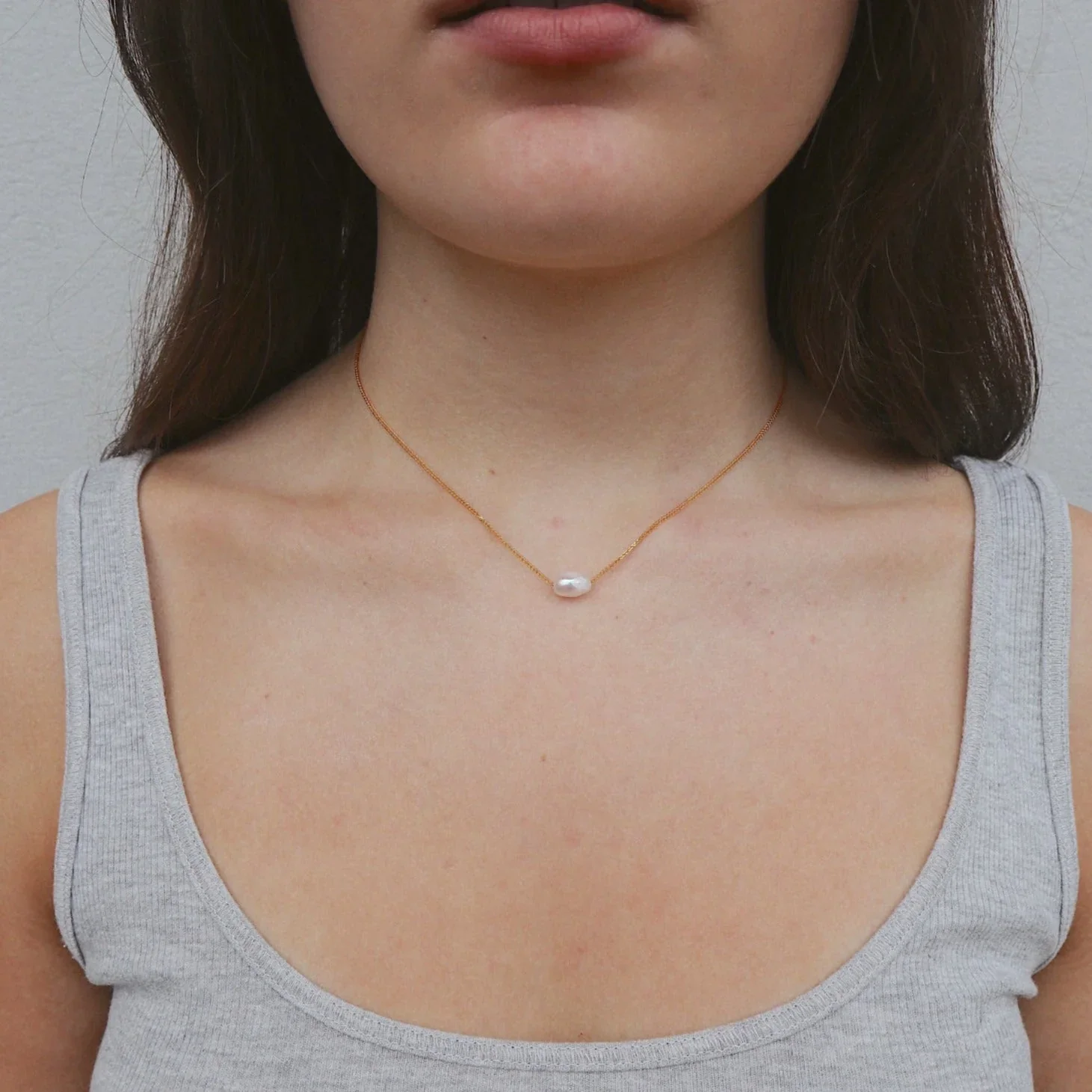 Necklace - 'Emelia' Pearl Chain - Image 2