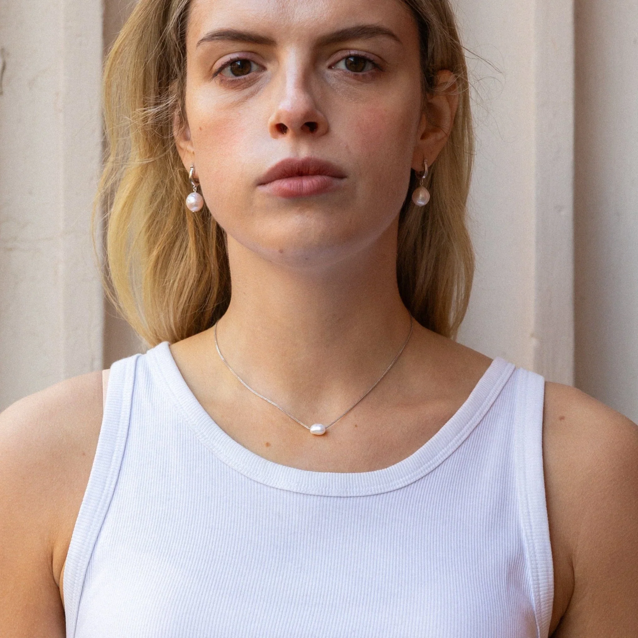 Necklace - 'Emelia' Pearl Chain - Image 4