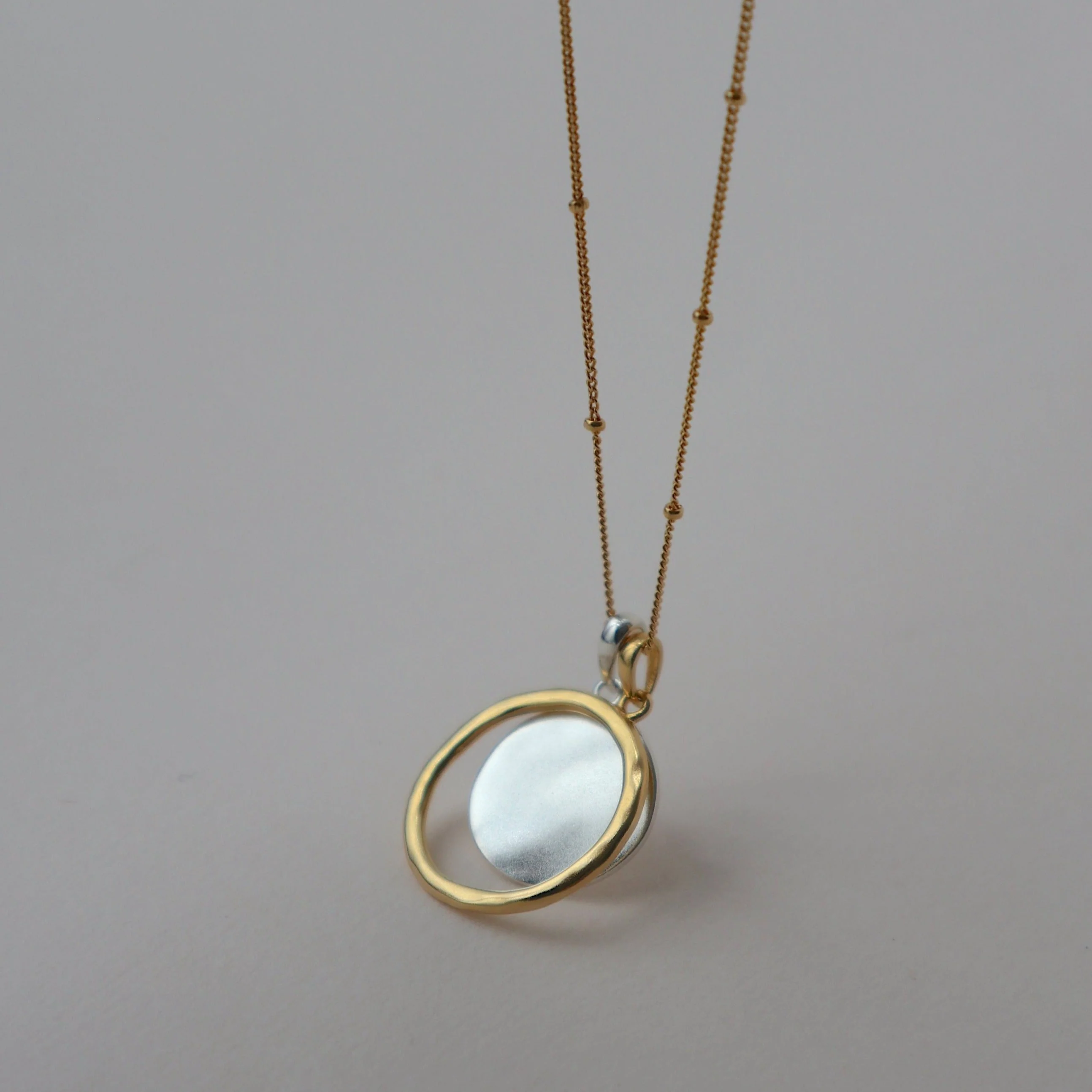Necklace - 'New Moon' Open Circle