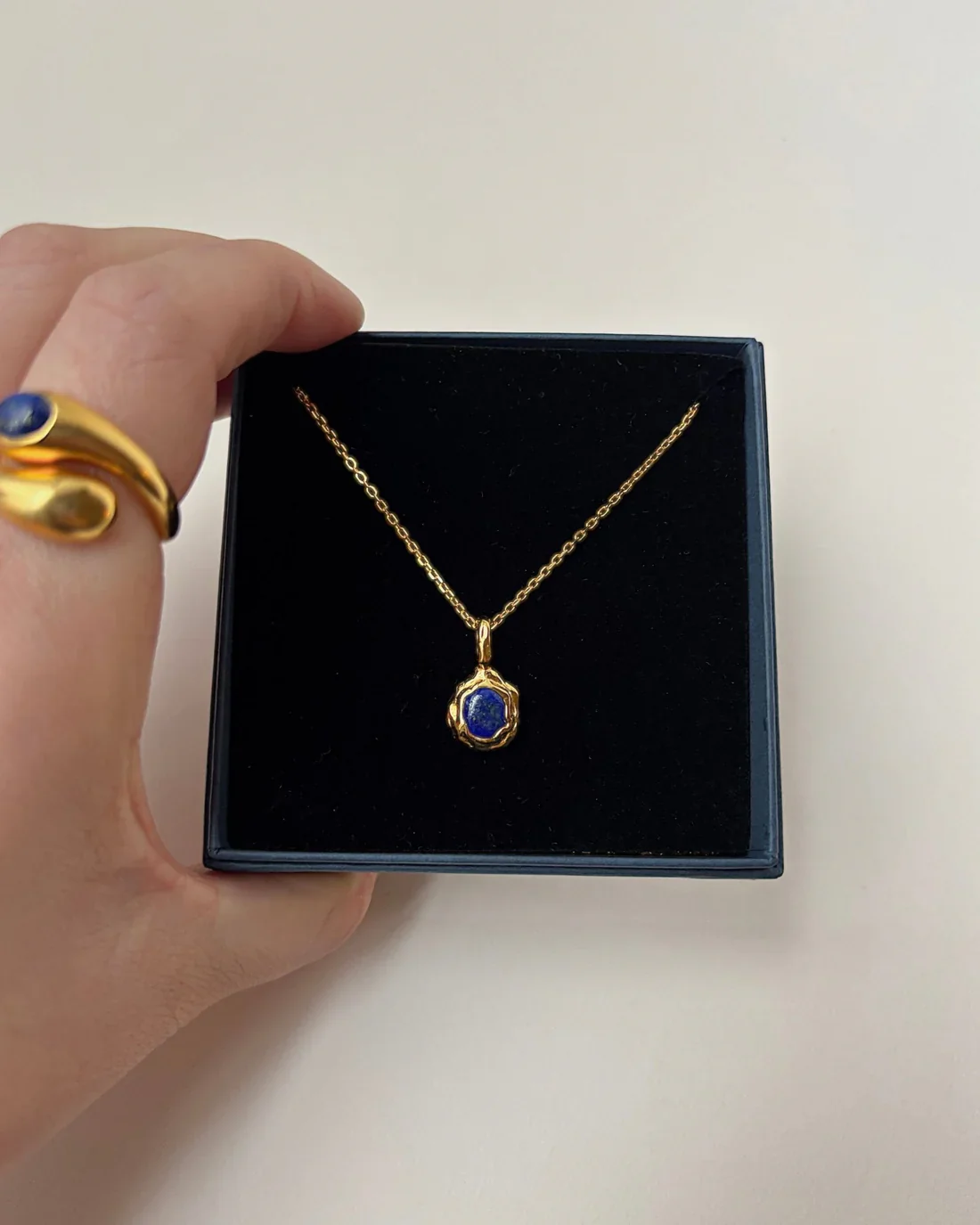 Necklace - 'Nox' Molten Lapis - Image 4