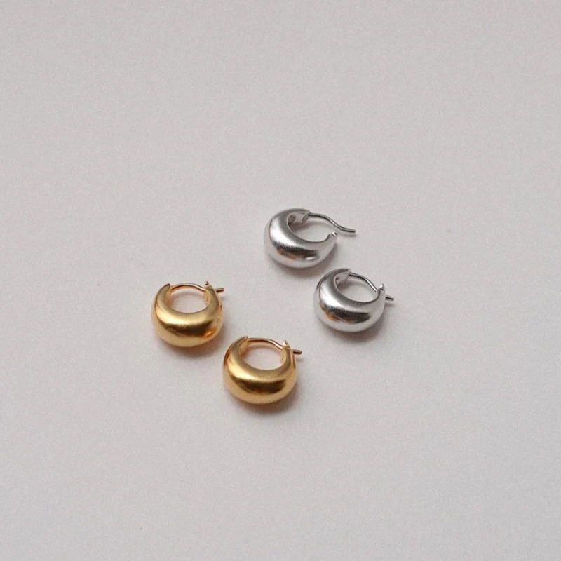 Earrings - Hoops - Mini Emerging' Dome