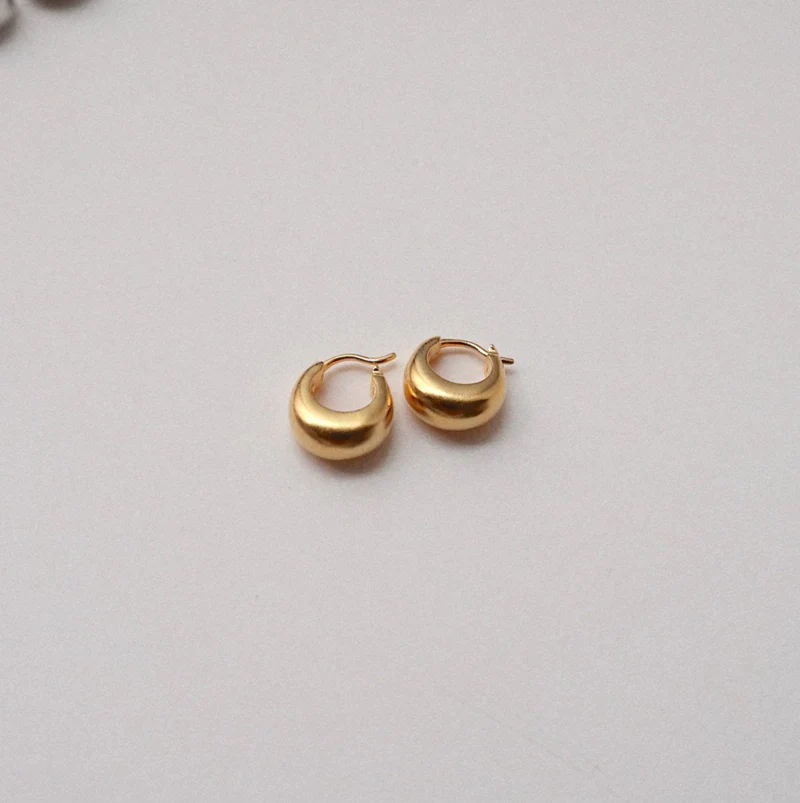 Earrings - Hoops - Mini Emerging' Dome - Image 2