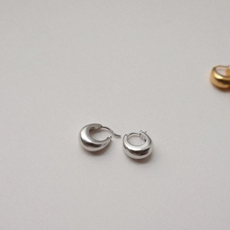 Earrings - Hoops - Mini Emerging' Dome - Image 4