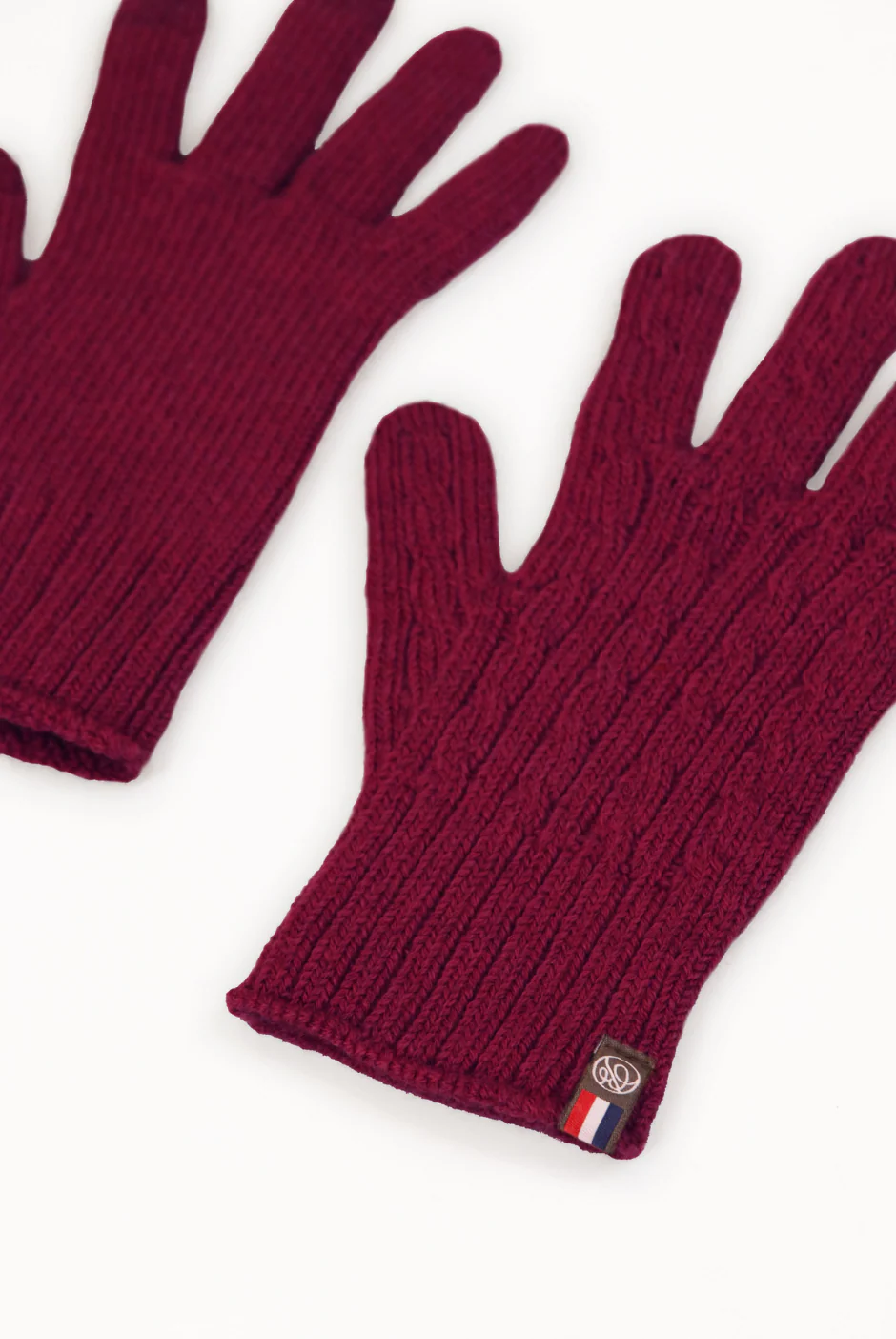 Touchscreen Gloves - Merino Wool - Daniel - Burgundy Carmin - Image 2