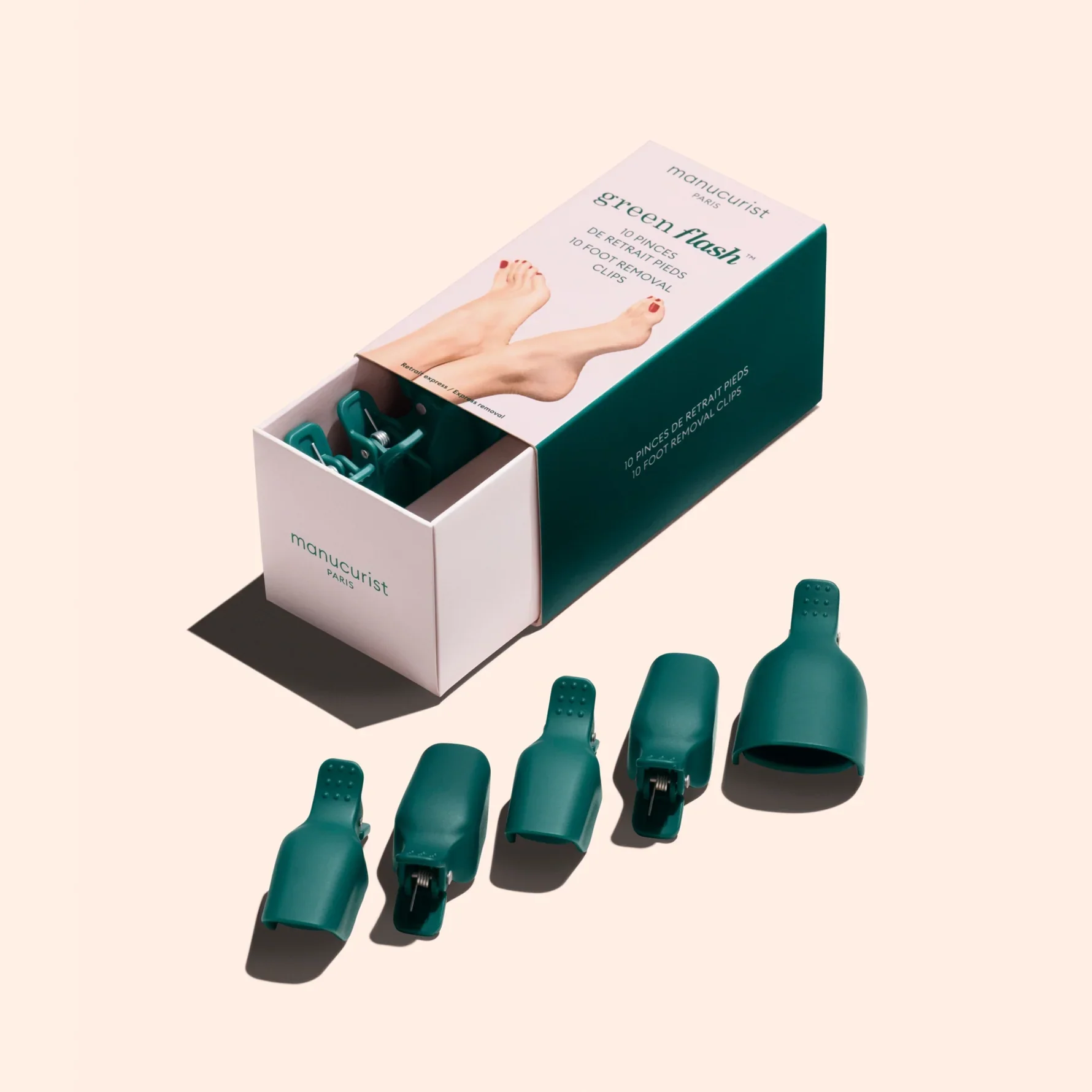 Green Flash Nail Polish - Foot Removal Clips - Image 2