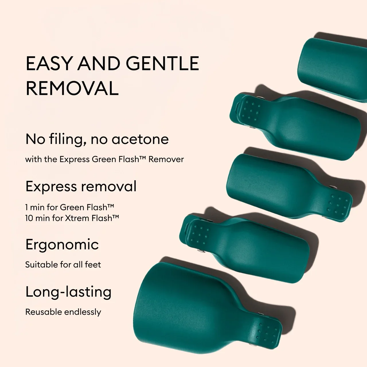 Green Flash Nail Polish - Foot Removal Clips - Image 3