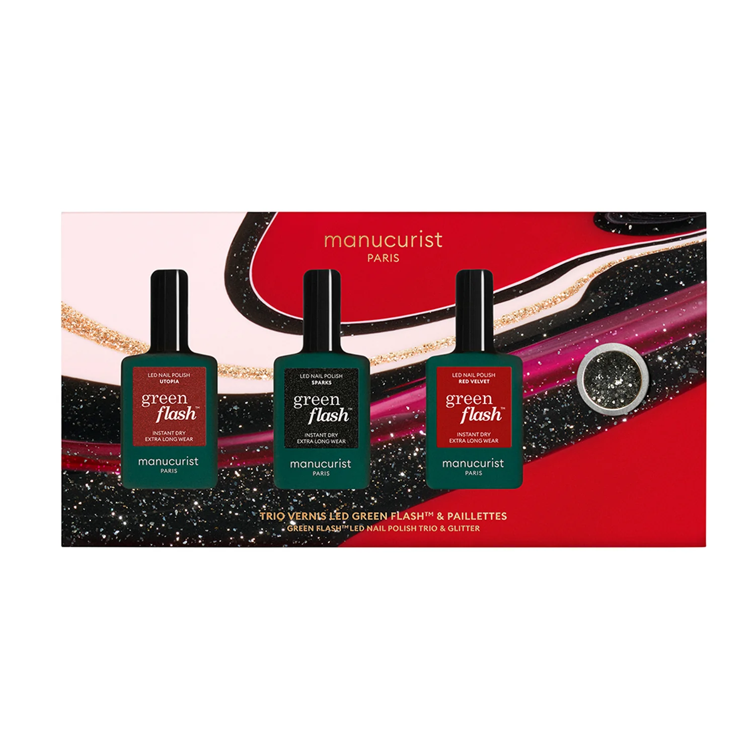 Green Flash Nail Polish - Holiday Collection - Set Of 3
