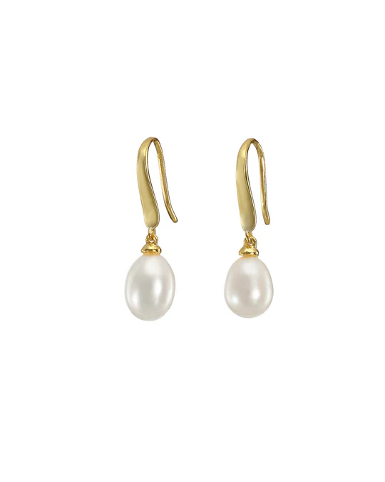 Earrings - Drop - Pearl - Gold