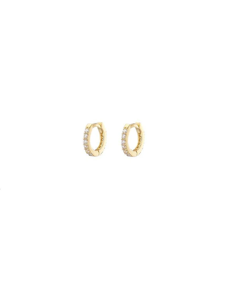 Earrings - Huggies - Pavé Mini - Gold