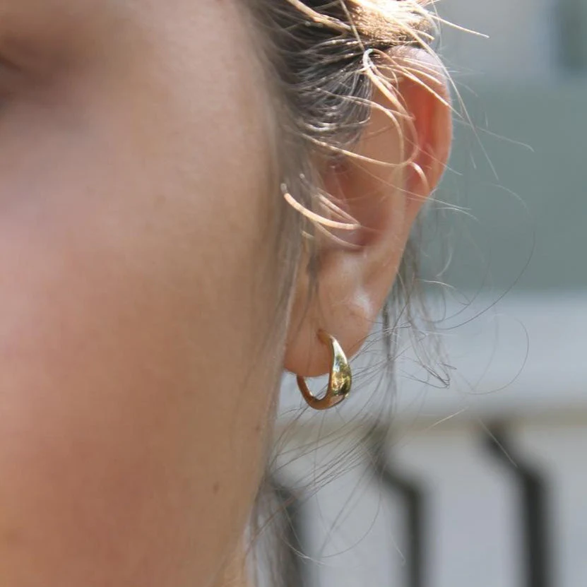 Earrings - Organic Small Hoop - Image 2