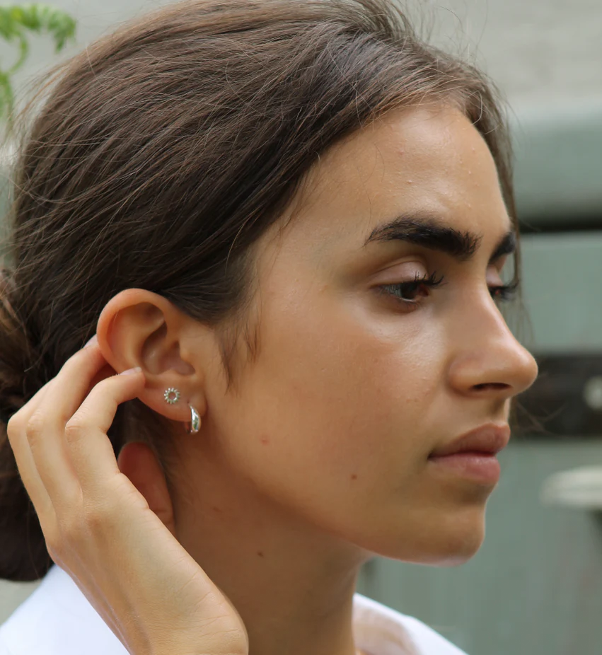 Earrings - Organic Small Hoop - Image 4