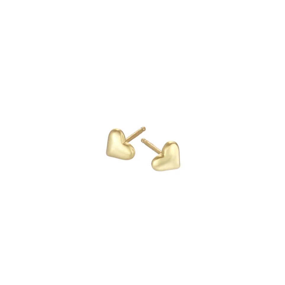 Earrings - Stud - Heart - Gold