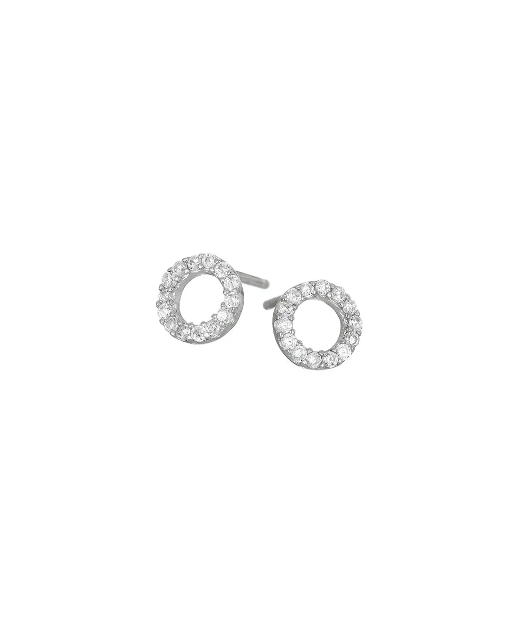 Earrings - Stud - Pavé Circle - Image 2