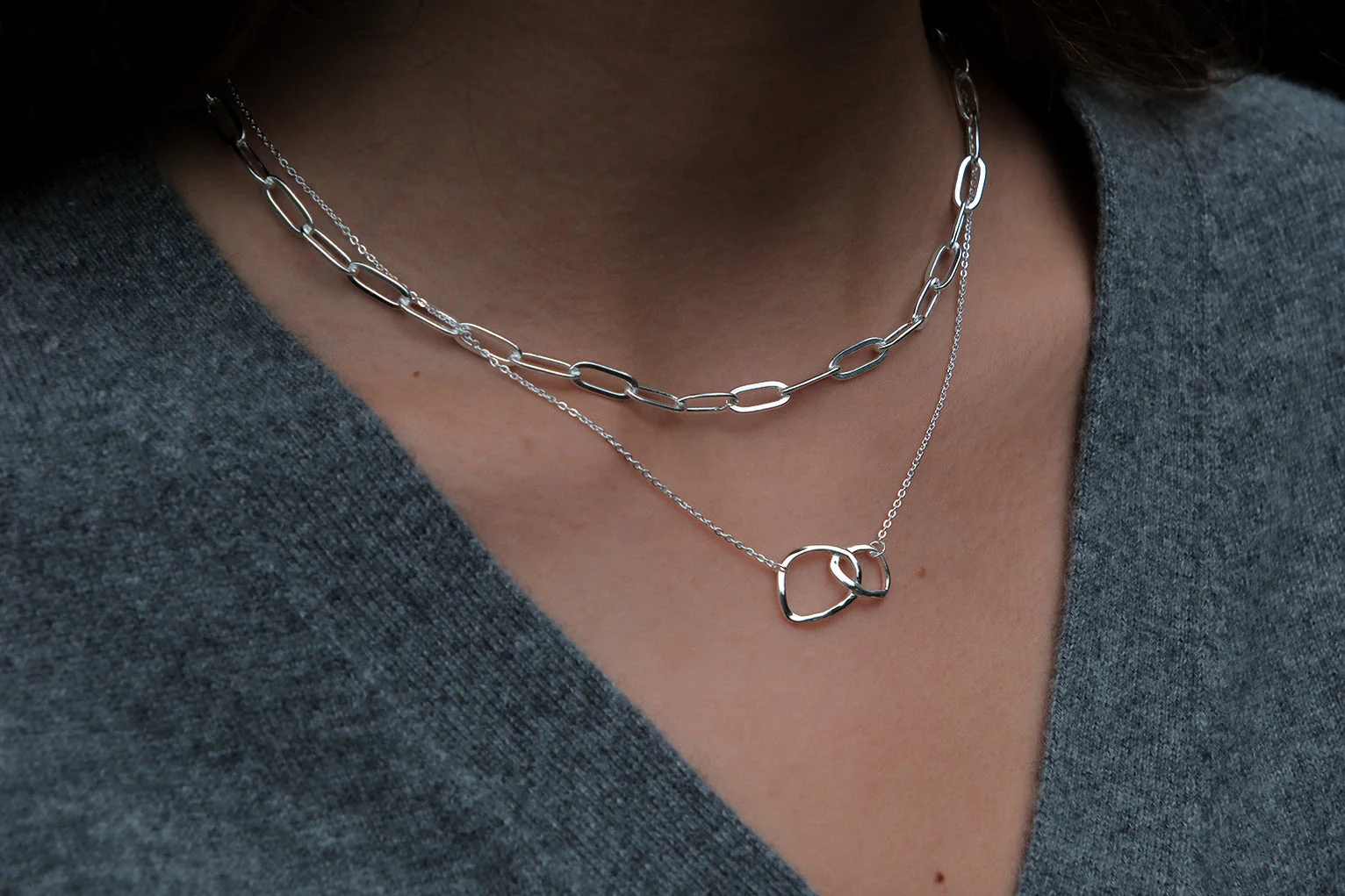 Necklace - Double Oval - Image 2