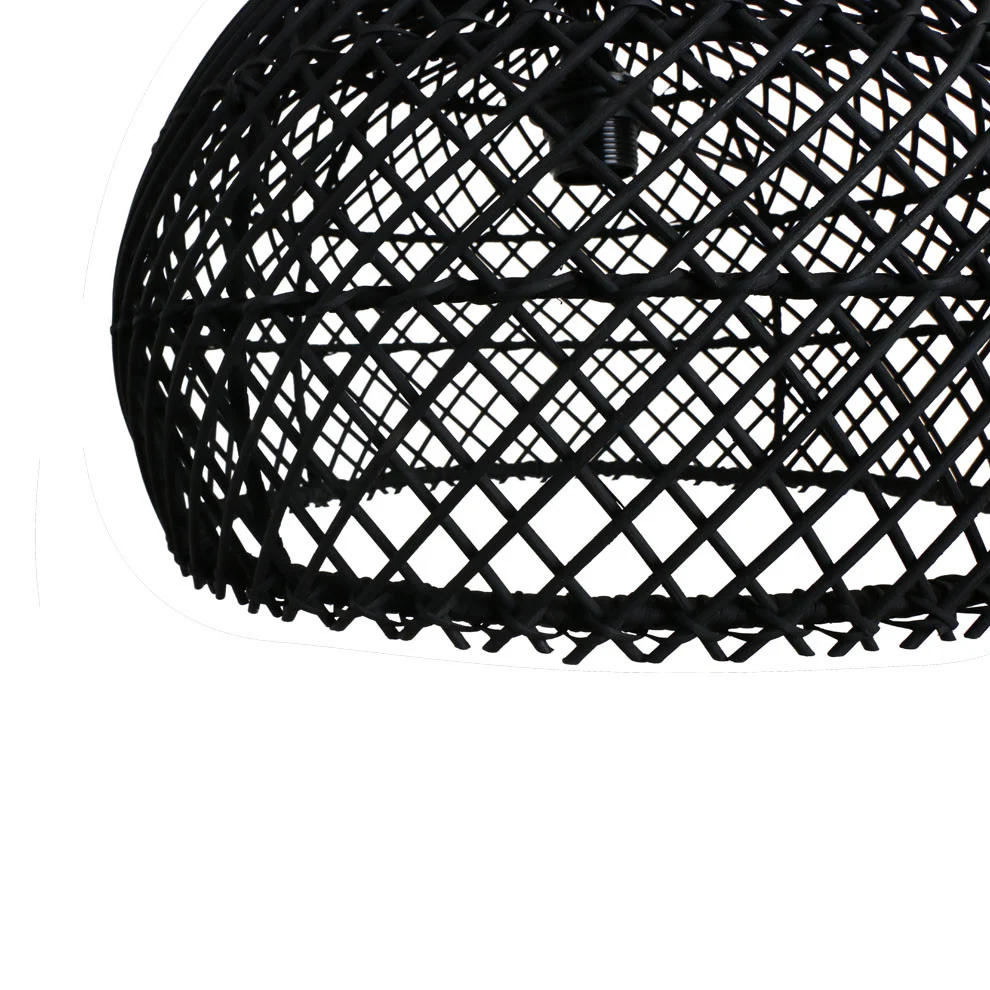 Maze Lamp Shade with Pendant - Rattan - Black - Image 7