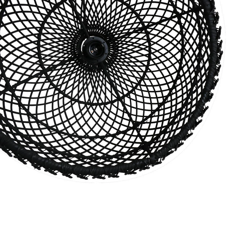 Maze Lamp Shade with Pendant - Rattan - Black - Image 8