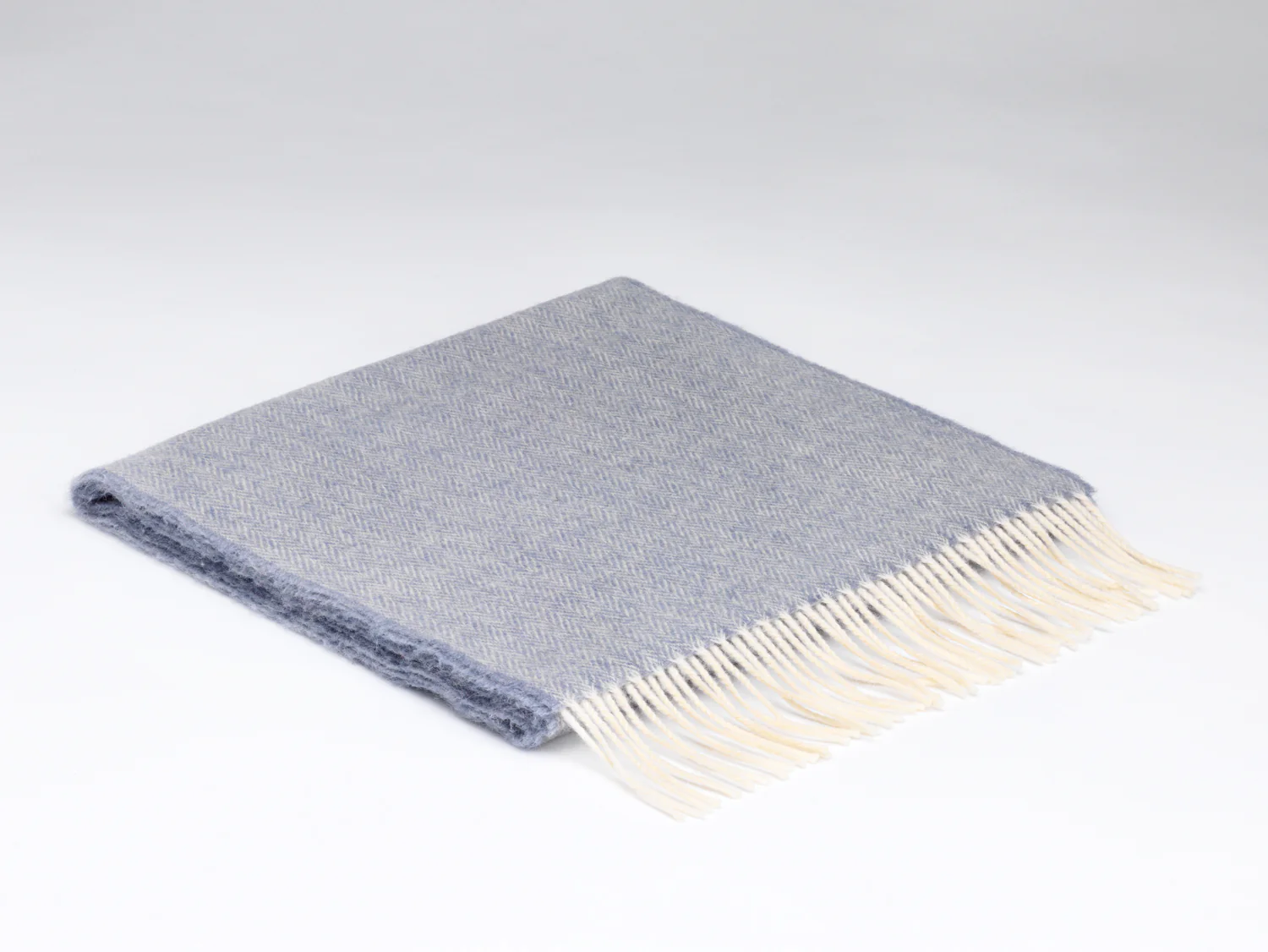 Scarf - Lambswool - Smoke Herringbone