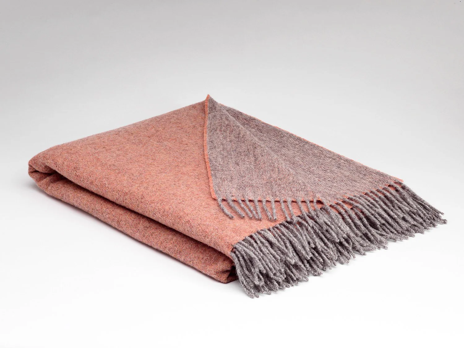 Irish Wool Blanket - Peach Nectar