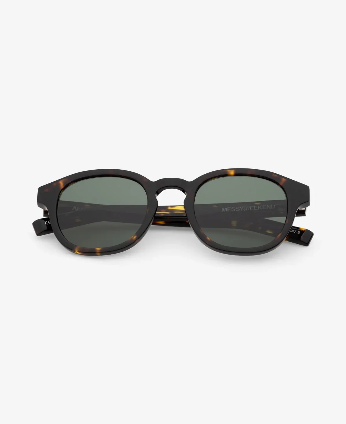 Sunglasses - Aki - Dark Havana Deep Green