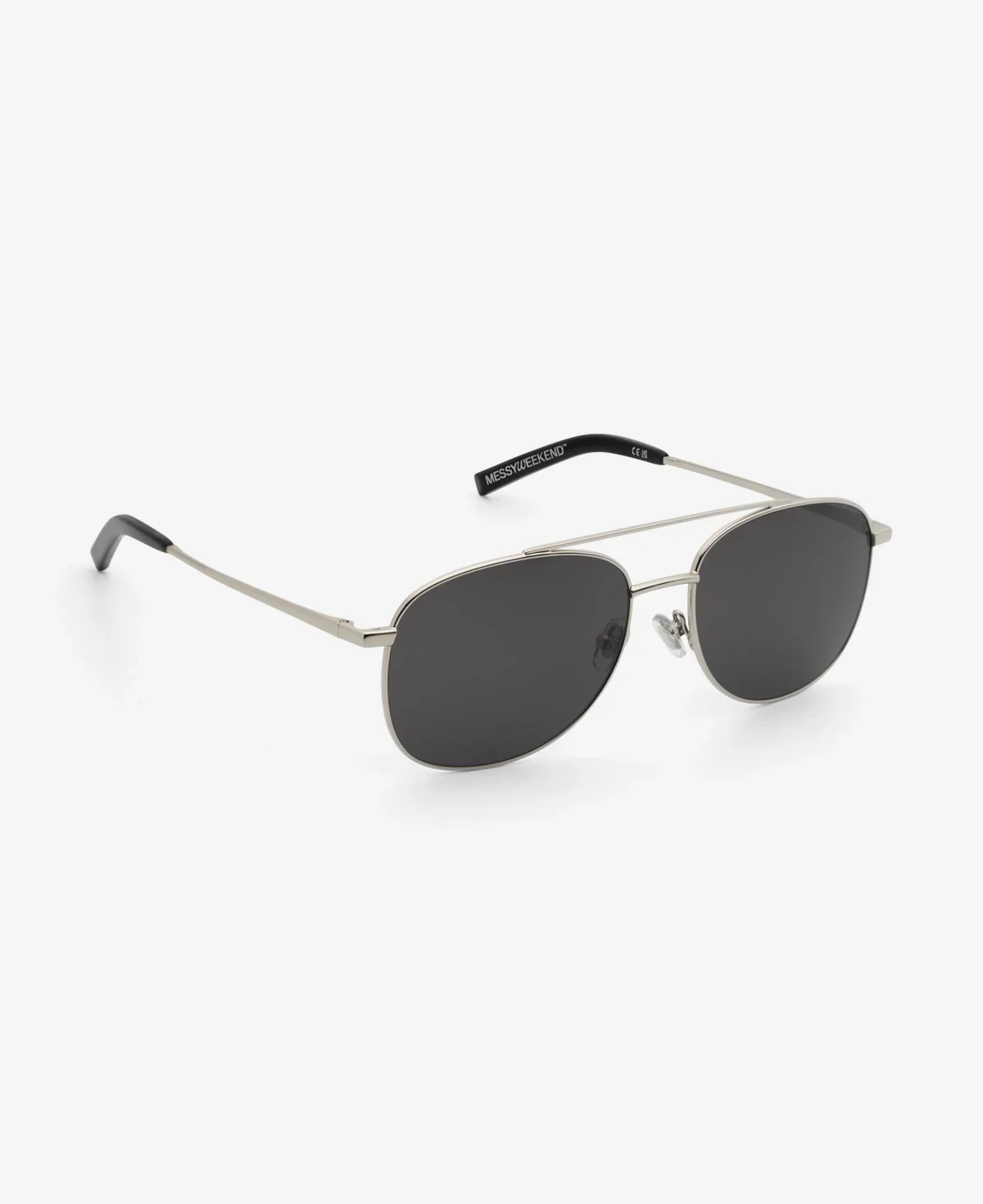 Sunglasses - Sain - Shiny Silver Deep Grey - Image 2